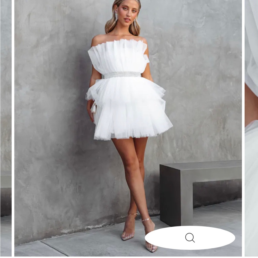 White tulle dress
